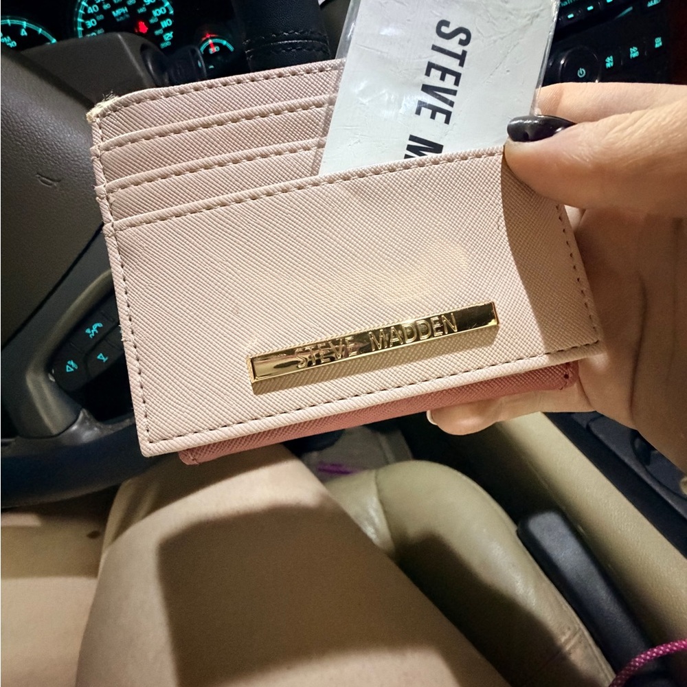 Steve Madden Pink and Tan Card Holder - Picture 3 of 3